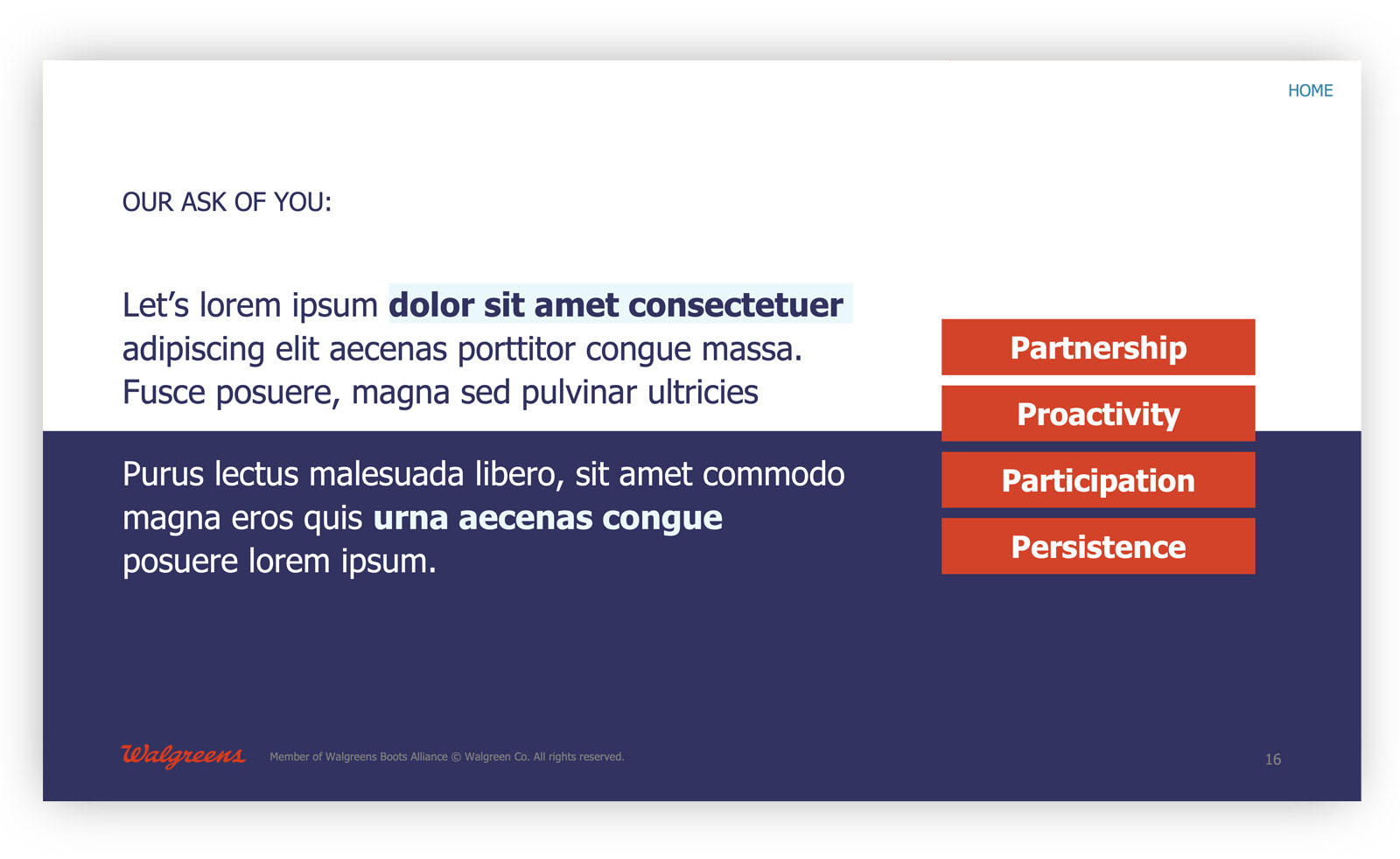 corporate org deck